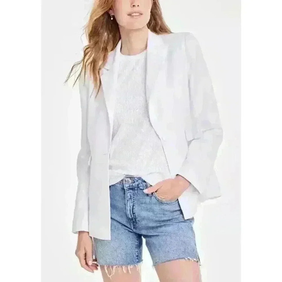 On 34th Jackets & Blazers - On 34th Womens Linen-Blend Blazer Bright White Size‎ 10, NWT $99.50